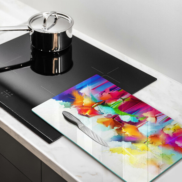 Zaščitna plošča za štedilnik Poslikane rože