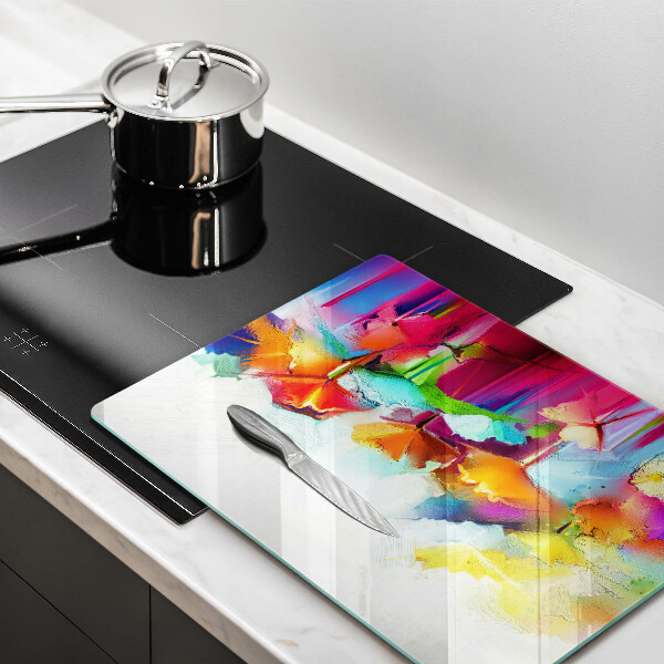 Zaščitna plošča za štedilnik Poslikane rože