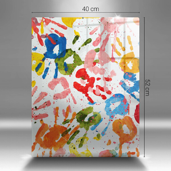 Zaščitna steklena plošča za štedilnik Sledi otroških rok