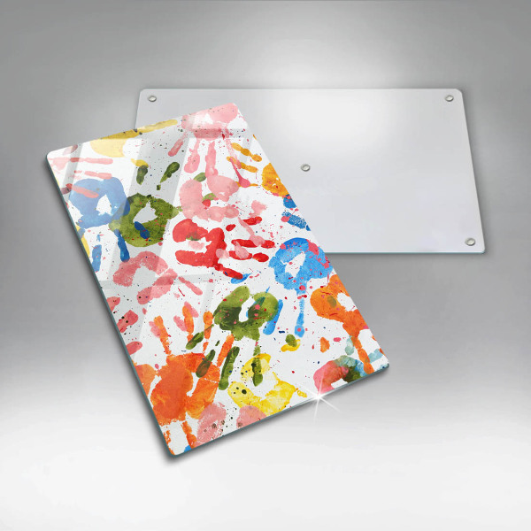 Zaščitna steklena plošča za štedilnik Sledi otroških rok