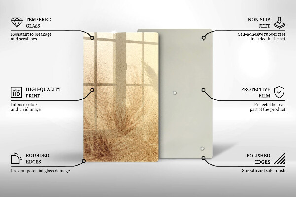 Zaščitna steklena plošča za štedilnik Počitnice na peščeni plaži