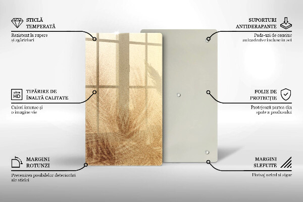 Zaščitna steklena plošča za štedilnik Počitnice na peščeni plaži