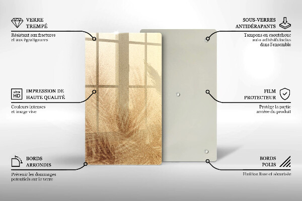 Zaščitna steklena plošča za štedilnik Počitnice na peščeni plaži