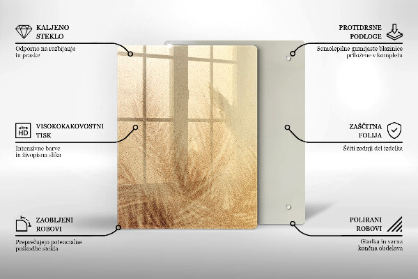 Zaščitna steklena plošča za štedilnik Počitnice na peščeni plaži