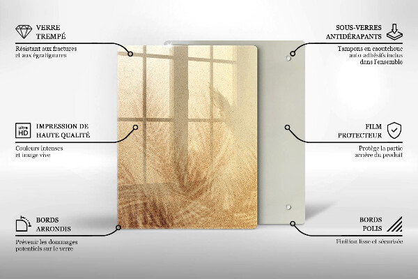 Zaščitna steklena plošča za štedilnik Počitnice na peščeni plaži