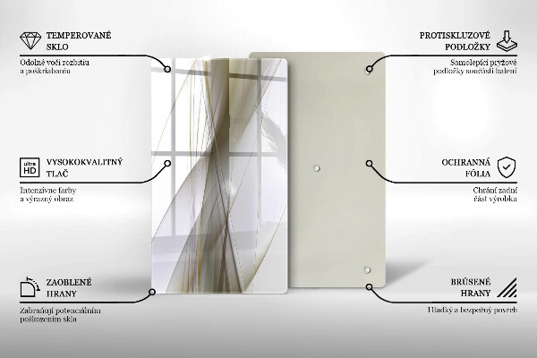 Zaščitna plošča za štedilnik Oblikovanje abstraktnih črt
