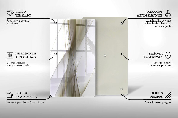 Zaščitna plošča za štedilnik Oblikovanje abstraktnih črt