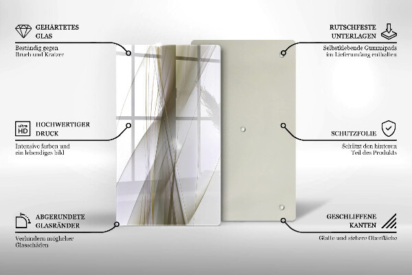 Zaščitna plošča za štedilnik Oblikovanje abstraktnih črt