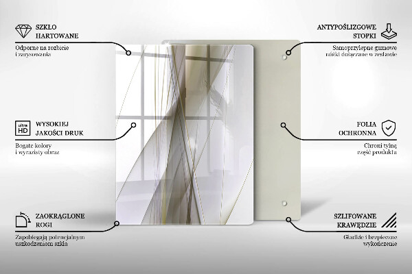 Zaščitna plošča za štedilnik Oblikovanje abstraktnih črt