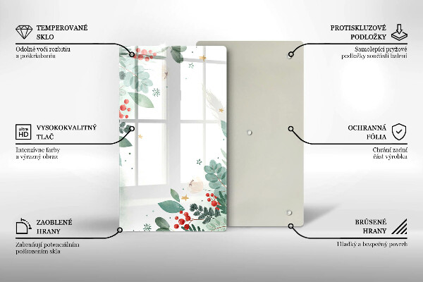 Zaščitna plošča za štedilnik Akvarelni listi