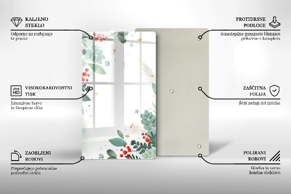 Zaščitna plošča za štedilnik Akvarelni listi