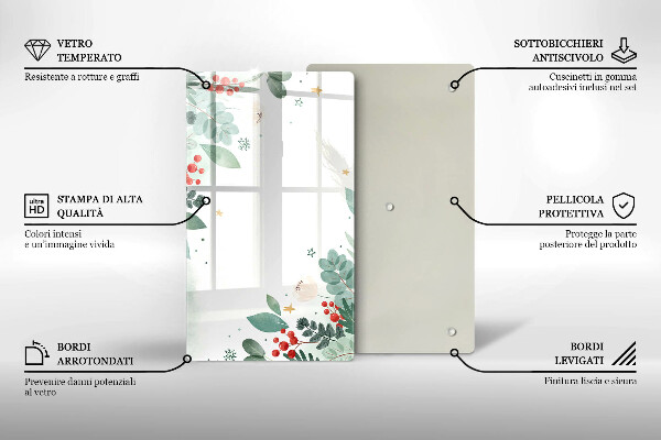 Zaščitna plošča za štedilnik Akvarelni listi