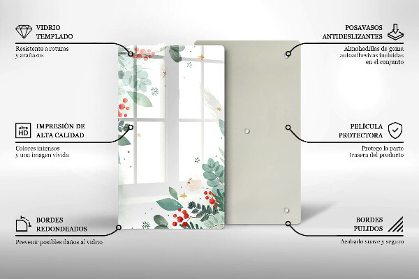 Zaščitna plošča za štedilnik Akvarelni listi