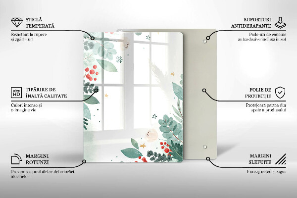 Zaščitna plošča za štedilnik Akvarelni listi