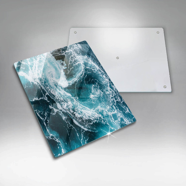 Zaščitna plošča za štedilnik Peneči se valovi vode