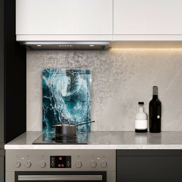 Zaščitna plošča za štedilnik Peneči se valovi vode