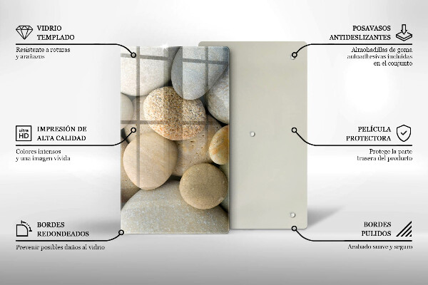 Zaščitna plošča za štedilnik Vzorec ovalnih kamnov