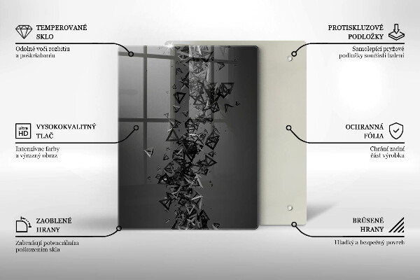 Zaščitna plošča za štedilnik Abstraktne 3D oblike