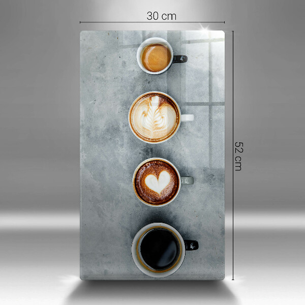 Zaščitna steklena plošča za štedilnik Kuhinja - skodelice za kavo