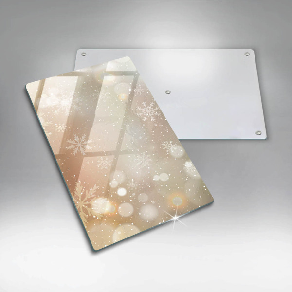 Zaščitna steklena plošča za štedilnik Snežinke