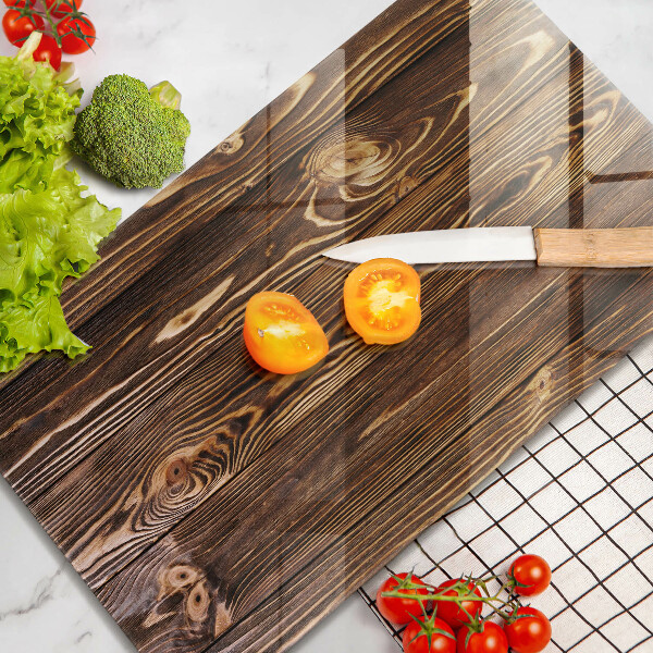 Zaščitna steklena plošča za štedilnik Tekstura lesa