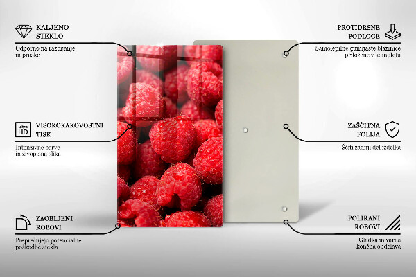 Zaščitna steklena plošča za štedilnik Sadje maline