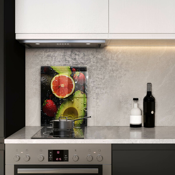 Zaščitna steklena plošča za štedilnik Sadje in zelenjava