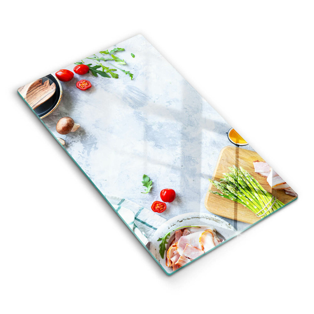 Zaščitna steklena plošča za štedilnik Sestavine v kuhinji