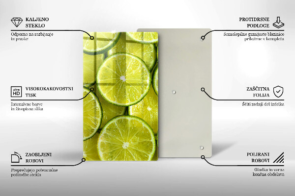 Zaščitna plošča za štedilnik Rezine limete
