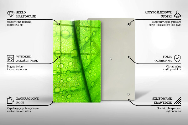 Zaščitna plošča za štedilnik Bližnji posnetek lista
