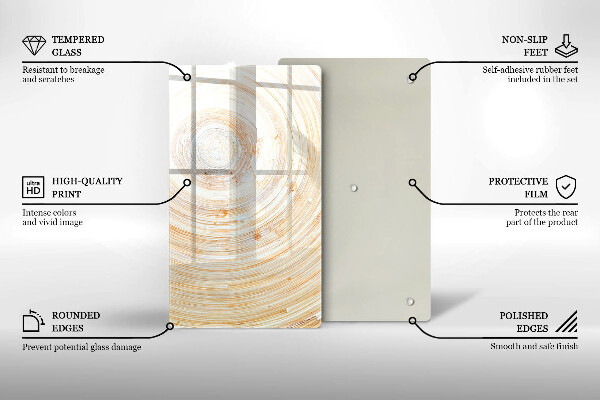 Zaščitna plošča za štedilnik Tekstura lesa