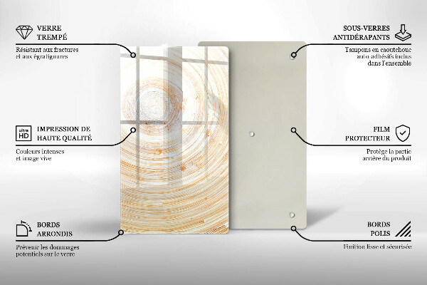 Zaščitna plošča za štedilnik Tekstura lesa