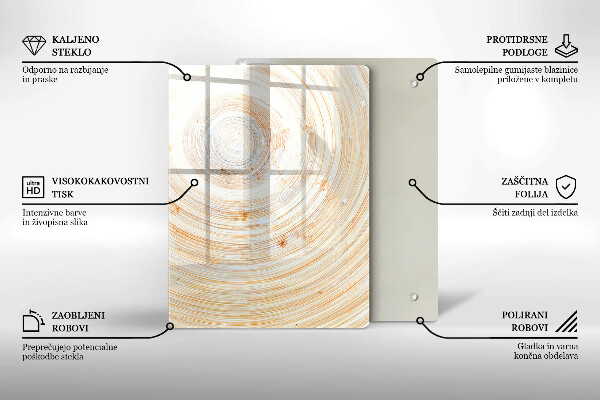 Zaščitna plošča za štedilnik Tekstura lesa