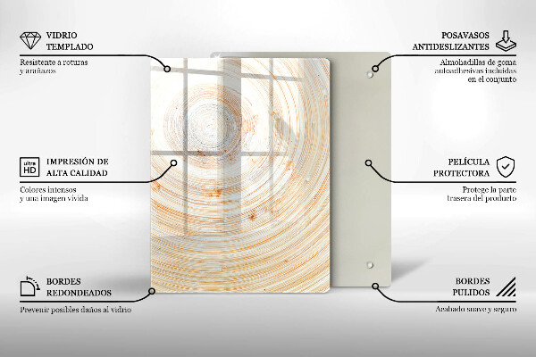 Zaščitna plošča za štedilnik Tekstura lesa