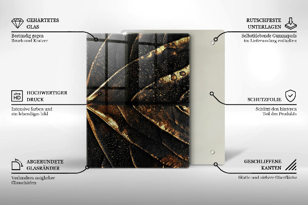 Zaščitna plošča za štedilnik Zlati lističi