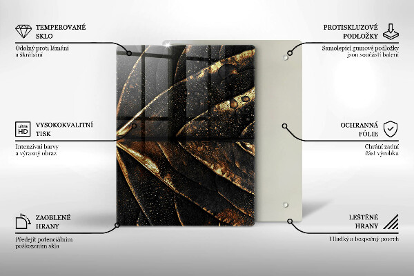 Zaščitna plošča za štedilnik Zlati lističi