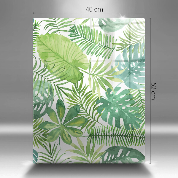 Zaščitna steklena plošča za štedilnik Akvarelni boho listi