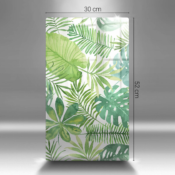 Zaščitna steklena plošča za štedilnik Akvarelni boho listi