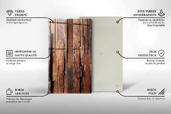 Zaščitna steklena plošča za štedilnik Dekorativne lesene plošče