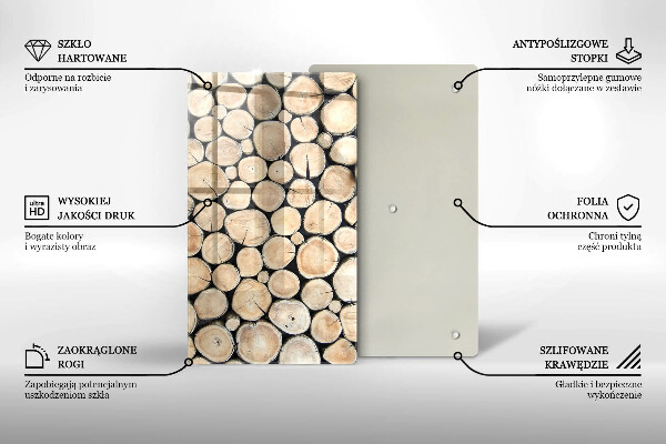 Zaščitna plošča za štedilnik Lesena debla