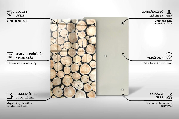 Zaščitna plošča za štedilnik Lesena debla