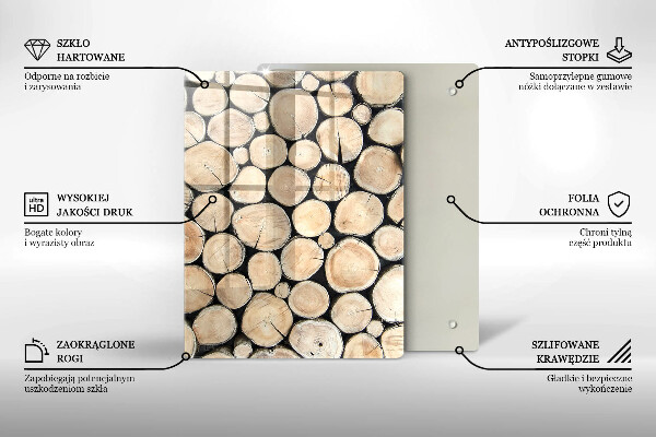 Zaščitna plošča za štedilnik Lesena debla