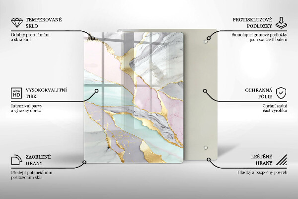 Zaščitna plošča za štedilnik Pastelni marmor