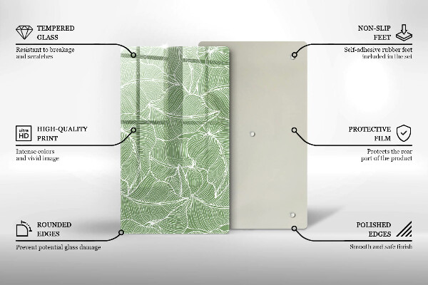 Zaščitna plošča za štedilnik Linearni listi