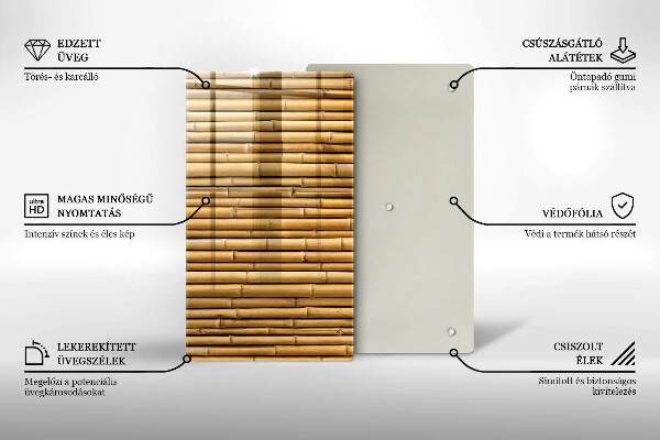 Zaščitna plošča za štedilnik Naravni boho bambus