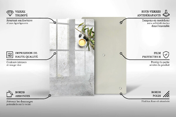 Zaščitna plošča za štedilnik Olive na betonu