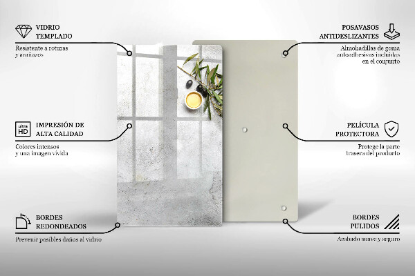 Zaščitna plošča za štedilnik Olive na betonu