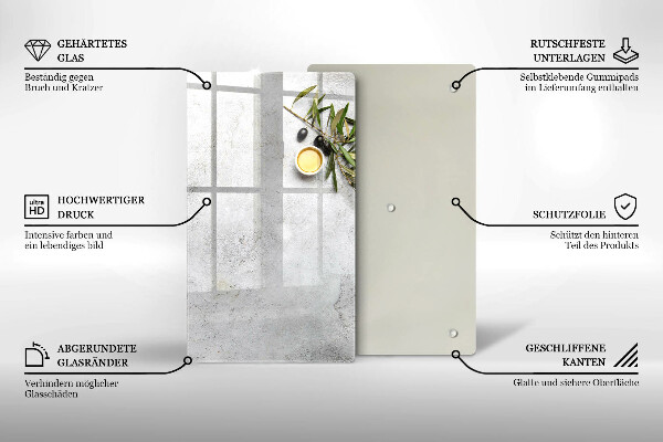Zaščitna plošča za štedilnik Olive na betonu