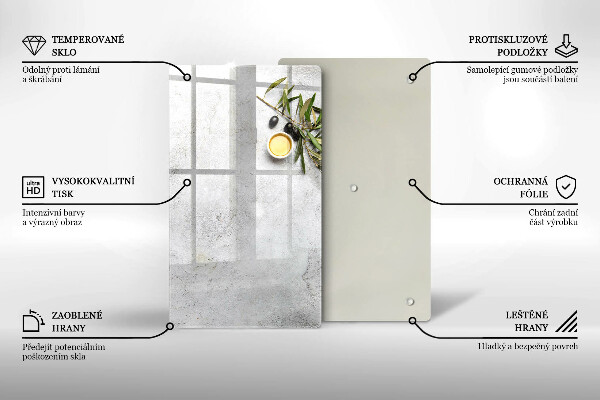 Zaščitna plošča za štedilnik Olive na betonu