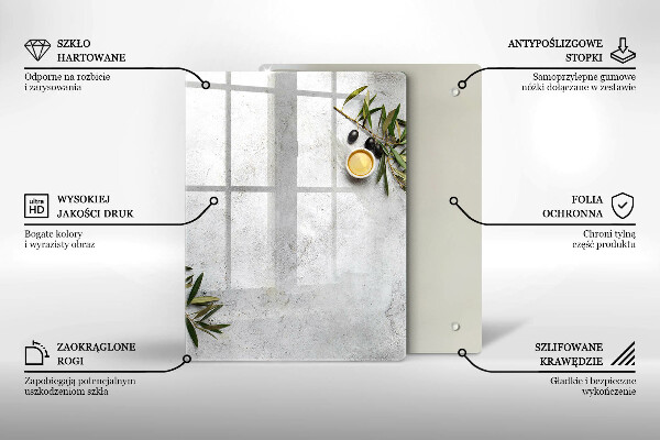 Zaščitna plošča za štedilnik Olive na betonu